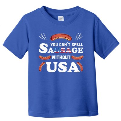 Funny Usa 4th Of July Sausage Bbq Family Outfit Costume Gift Toddler T-Shirt