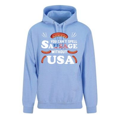 Funny Usa 4th Of July Sausage Bbq Family Outfit Costume Gift Unisex Surf Hoodie