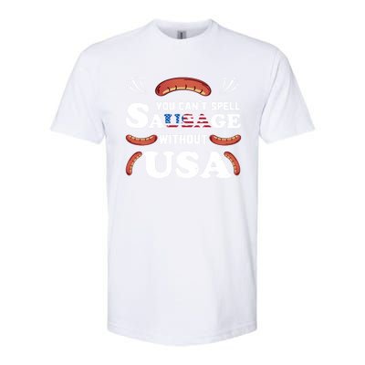 Funny Usa 4th Of July Sausage Bbq Family Outfit Costume Gift Softstyle CVC T-Shirt