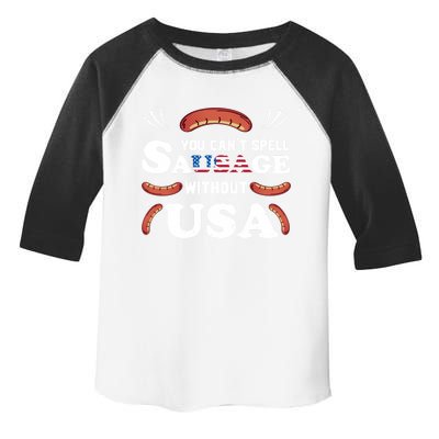 Funny Usa 4th Of July Sausage Bbq Family Outfit Costume Gift Toddler Fine Jersey T-Shirt