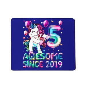 Flossing Unicorn 5 Year Old 5th Birthday Girl Unicorn Party  Mousepad