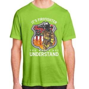 Firefighter Usa American Flag Fire Departt Rescue Hero Gift Adult ChromaSoft Performance T-Shirt