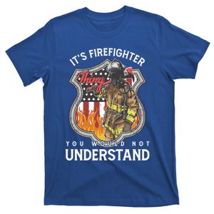 Firefighter Usa American Flag Fire Departt Rescue Hero Gift T-Shirt