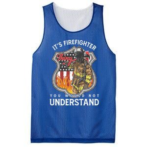 Firefighter Usa American Flag Fire Departt Rescue Hero Gift Mesh Reversible Basketball Jersey Tank