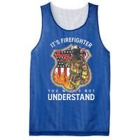 Firefighter Usa American Flag Fire Departt Rescue Hero Gift Mesh Reversible Basketball Jersey Tank