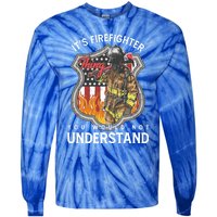 Firefighter Usa American Flag Fire Departt Rescue Hero Gift Tie-Dye Long Sleeve Shirt