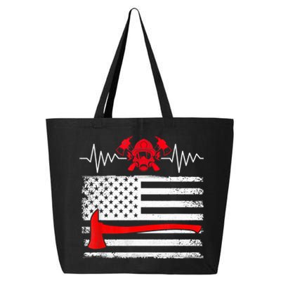 Firefighter Usa American Flag With Wildland Firefighter Hero Cute Gift 25L Jumbo Tote