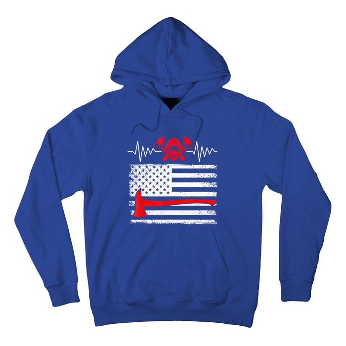 Firefighter Usa American Flag With Wildland Firefighter Hero Cute Gift Hoodie