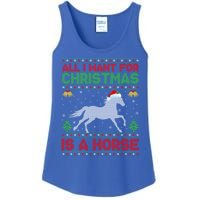 Funny Ugly All I Want For Christmas Is A Horse Gift Ladies Essential Tank