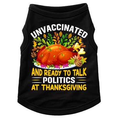 Funny Unvaccinated And Ready To Talk Politics At Thanksgiving Doggie Tank