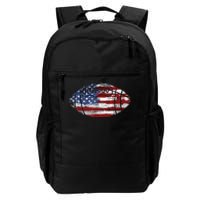 Football Usa American Flag Vintage Gift Daily Commute Backpack