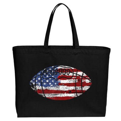 Football Usa American Flag Vintage Gift Cotton Canvas Jumbo Tote