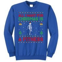 Funny Ugly All I Want For Christmas Is A Fitness Meaningful Gift Tall Sweatshirt