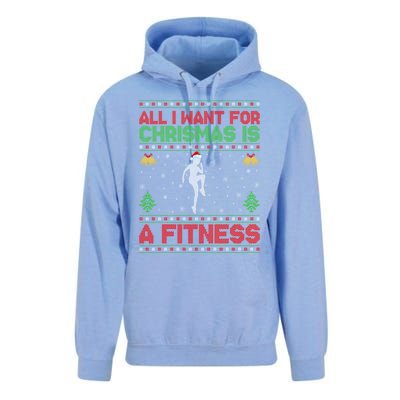 Funny Ugly All I Want For Christmas Is A Fitness Meaningful Gift Unisex Surf Hoodie