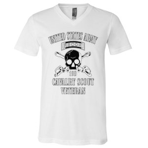 Funny U.S. Army Cavalry Scout Veteran V-Neck T-Shirt