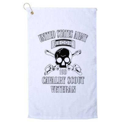 Funny U.S. Army Cavalry Scout Veteran Platinum Collection Golf Towel