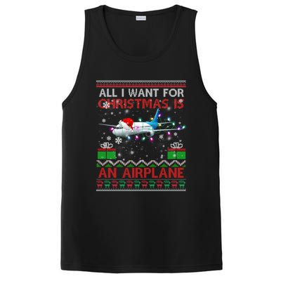 Funny Ugly All I Want For Christmas Is A Airplane Great Gift PosiCharge Competitor Tank