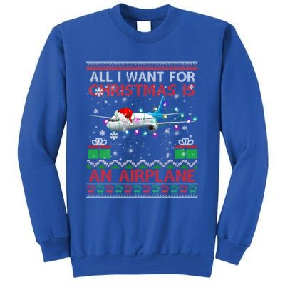 Funny Ugly All I Want For Christmas Is A Airplane Great Gift Sweatshirt