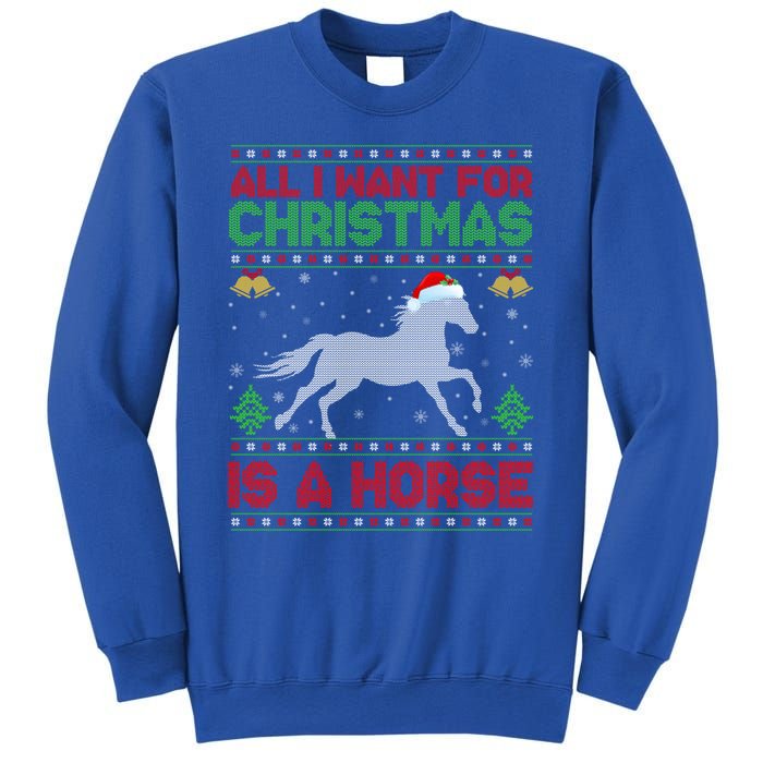 Funny Ugly All I Want For Christmas Is A Horse Gift Sweatshirt