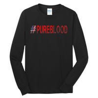 Free USA American Flag #PUREBLOOD Pure Blood Tall Long Sleeve T-Shirt