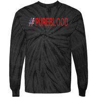 Free USA American Flag #PUREBLOOD Pure Blood Tie-Dye Long Sleeve Shirt