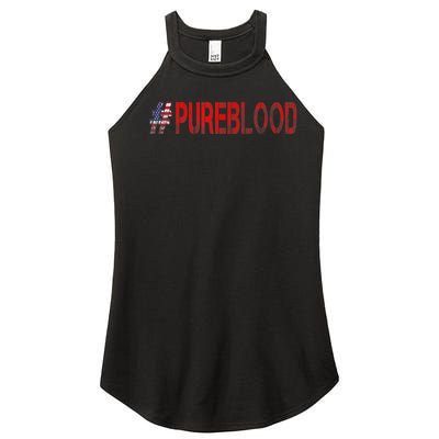 Free USA American Flag #PUREBLOOD Pure Blood Women’s Perfect Tri Rocker Tank