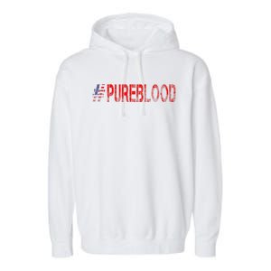 Free USA American Flag #PUREBLOOD Pure Blood Garment-Dyed Fleece Hoodie