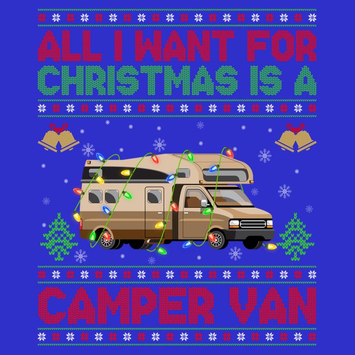 Funny Ugly All I Want For Christmas Is A Camper Van Cute Gift Poster