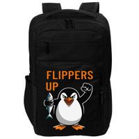 Flippers Up Angry Penguin Activism Protesting Tariffs Impact Tech Backpack