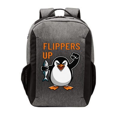 Flippers Up Angry Penguin Activism Protesting Tariffs Vector Backpack