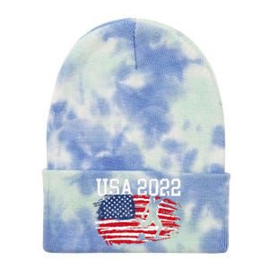 funny USA American Flag Soccer Tournament Tie Dye 12in Knit Beanie