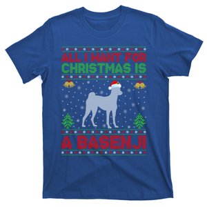 Funny Ugly All I Want For Christmas Is A Basenji Gift T-Shirt