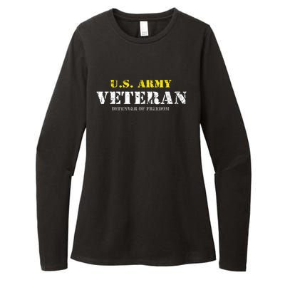 Funny U.S. Army Proud Army Veteran Vintage Gift Womens CVC Long Sleeve Shirt