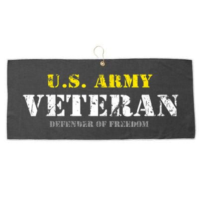 Funny U.S. Army Proud Army Veteran Vintage Gift Large Microfiber Waffle Golf Towel