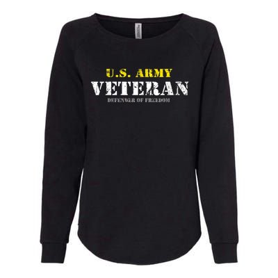 Funny U.S. Army Proud Army Veteran Vintage Gift Womens California Wash Sweatshirt