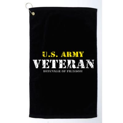 Funny U.S. Army Proud Army Veteran Vintage Gift Platinum Collection Golf Towel