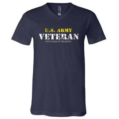 Funny U.S. Army Proud Army Veteran Vintage Gift V-Neck T-Shirt