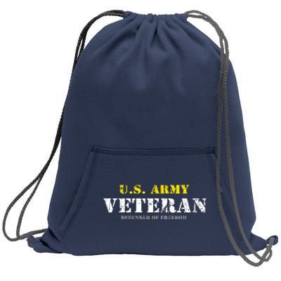 Funny U.S. Army Proud Army Veteran Vintage Gift Sweatshirt Cinch Pack Bag