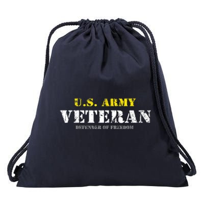 Funny U.S. Army Proud Army Veteran Vintage Gift Drawstring Bag