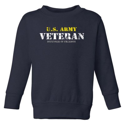 Funny U.S. Army Proud Army Veteran Vintage Gift Toddler Sweatshirt