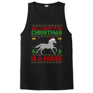 Funny Ugly All I Want For Christmas Is A Horse Gift PosiCharge Competitor Tank