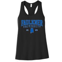 Faulkner University Arch Vintage Retro College Sports Women's Racerback Tank