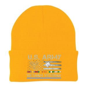 Funny US Army Vietnam Veteran USA Flag A Great Gift For Veteran Vietnam Army Knit Cap Winter Beanie