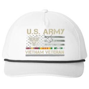 Funny US Army Vietnam Veteran USA Flag A Great Gift For Veteran Vietnam Army Snapback Five-Panel Rope Hat