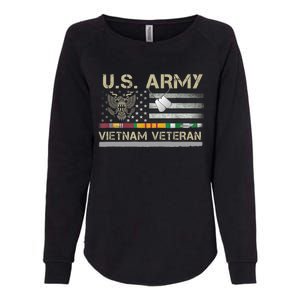 Funny US Army Vietnam Veteran USA Flag A Great Gift For Veteran Vietnam Army Womens California Wash Sweatshirt