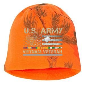 Funny US Army Vietnam Veteran USA Flag A Great Gift For Veteran Vietnam Army Kati - Camo Knit Beanie