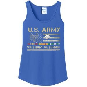 Funny US Army Vietnam Veteran USA Flag A Great Gift For Veteran Vietnam Army Ladies Essential Tank