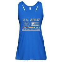 Funny US Army Vietnam Veteran USA Flag A Great Gift For Veteran Vietnam Army Ladies Essential Flowy Tank