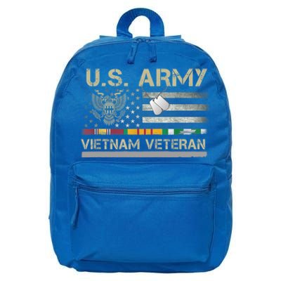 Funny US Army Vietnam Veteran USA Flag A Great Gift For Veteran Vietnam Army 16 in Basic Backpack