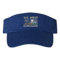 Funny US Army Vietnam Veteran USA Flag A Great Gift For Veteran Vietnam Army Valucap Bio-Washed Visor